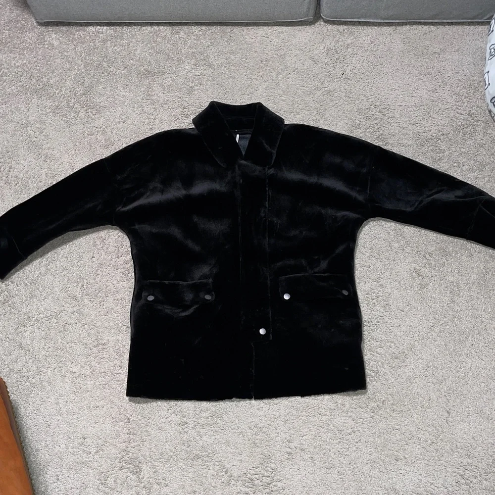 Free People Lindsay Faux Fur Oversize Short Coat